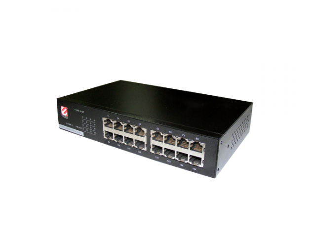 16-Port RJ-45 10/100/1000 Mbps Gigabit Ethernet Switch